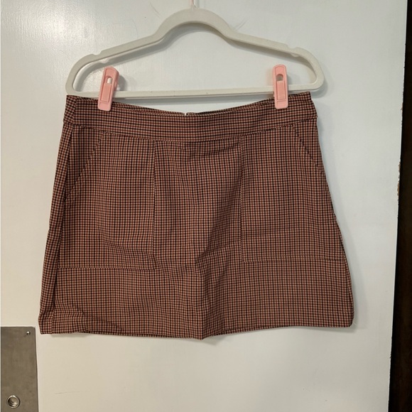 NWT Multi tone brown houndstooth mini skirt - Picture 4 of 8